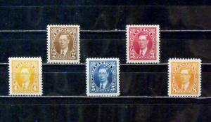 3612   Canada   MNH , VF # 232-36   King George VI   CV$ 16.00