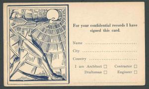 1921 NY American Architect Magazine Inquires As To Your Job Title