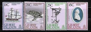 GILBERT AND ELLICE ISLANDS 321-324 MNH C/SET CAPT COOKS VOYAGE