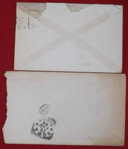  # 270 & 281  5c on 1896 & 1901 (2) Transatlantic Covers to Italy & England ~ X2