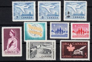 Canada = 1964 Year Collection = 9 stamps MNH-VF q08