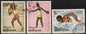 Burundi SC #101-103 Used