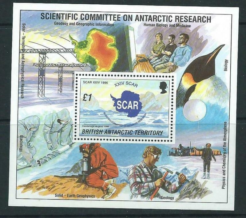 BRITISH ANTARCTIC TERR. SGMS264 1996 ANTARCTIC RESEARCH MNH