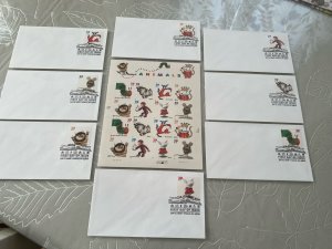 Scott#3987-94-Children's Books Animals Sheet of 16 Stamps+8 FDCs-MNH-2006-US