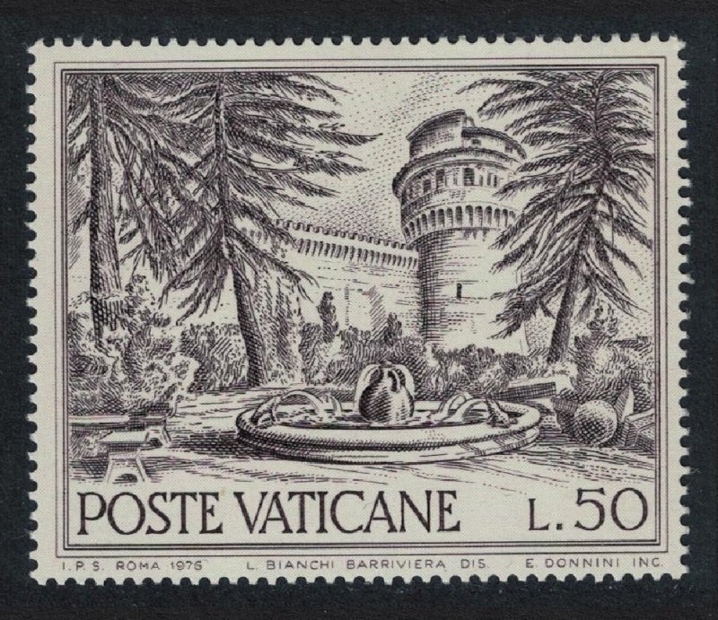 Vatican St John's Tower and Fountain 50L 1976 MNH SG#665
