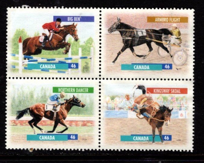 Canada - #1791- 1794 Horses Block/4  - Used