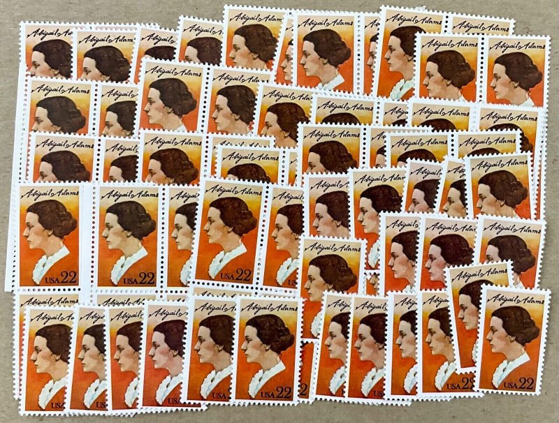 2146   Abigail Adams, First Lady   100 MNH  22 cent stamps     Issued in 1985