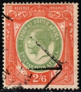 1913 South Africa Revenue King George V 2 Shilling 6 Pence Duty Stamp Used