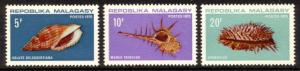 Malagasy Republic Sc# 447-9 MNH Shells