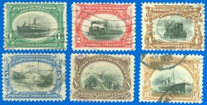 US SCOTT #294-299 PAN-AMERICAN Set, Used-Fine, No Faults Noticed, SCV $119 (SK)