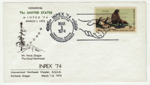 USA Cover # 1464 - INPEX 1974 - International Northwest Chapter, Portland