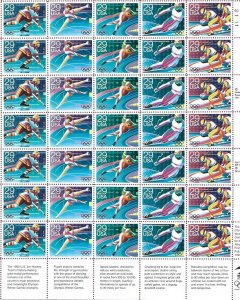 1992 United States, Albertville 92 n. 2317-2321 Sheet of 35 values MNH **