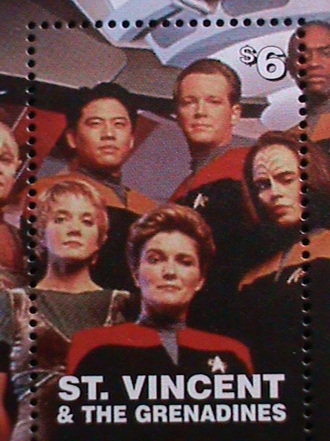 ST.VINCENT& GRENADINES-STAR TREK VOYAGER-FAMOUS MOVIE MNH-S/S-VERY FINE