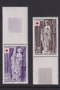 France   #B496-B497    MNH  1976  Red Cross
