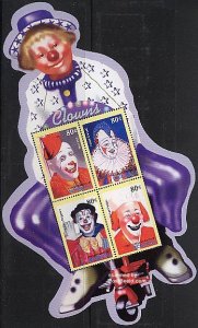 Micronesia 2003, Clowns 4v m/s ,/Glen Little, MNH