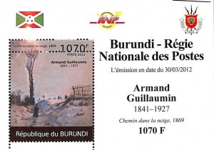 A0207 - BURUNDI - ERROR,  MISSPERF SHEET: Art IMPRESSIONISTS Armand Guillaumin