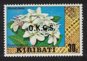 Kiribati Frangipani Flower 30c Ovpt 'O.K.G.S.' 1980 MNH SG#O20