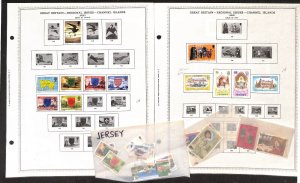 Jersey Stamp Collection on 27 Minkus Pages, 1975-1991 (BA)
