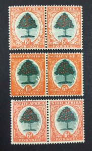 MOMEN: SOUTH AFRICA SG #61,61c,61d TYPE I,II,III MINT OG 2NH/1H £132+ LOT #64527