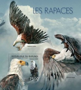 BURUNDI 2012 - Birds of prey S/S. Official issues.