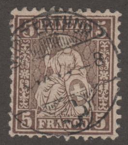 Switzerland 43 Helvetia 1862