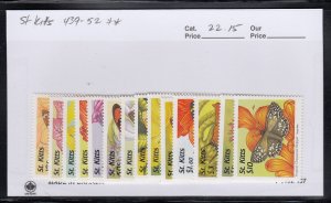 St Kitts 439-52 Butterflies mnh