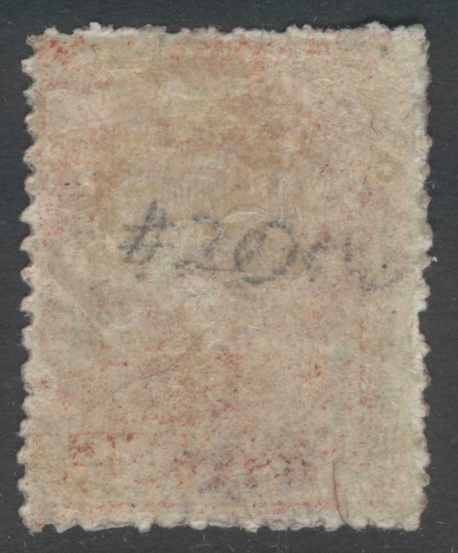 Barbados 1861 6d Orge Verm rough P14-16 No Wmk SG 31 Scott 20 MH Cat £140($172)