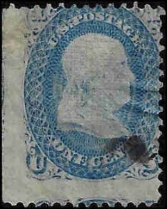 92a Used... SCV $750.00... Very thin paper variety