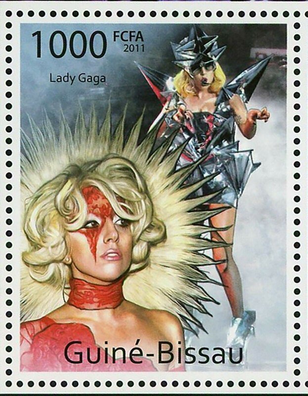 Lady Gaga Stamp American Singer Songwriter Souvenir Sheet MNH #5693-5695