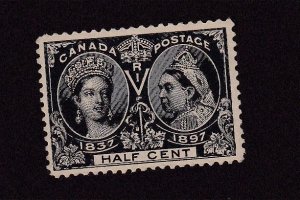 CANADA # 50 VF-MNH 1/2ct JUBILEE CAT VALUE $450 COMES WITH CERTIFICATE