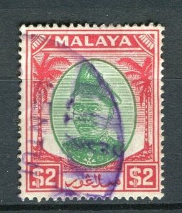 MALAYA; SELANGOR 1940s early Sultan issue fine used Shade of $2. value