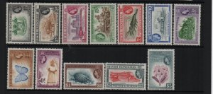 British Honduras 1953 SG179-90 lightly mounted mint set of 12 definitives