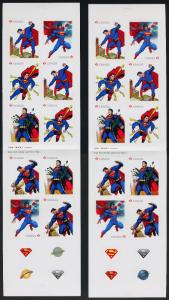 Canada 2683a set of 5 Booklet covers MNH Superman, Cartoons