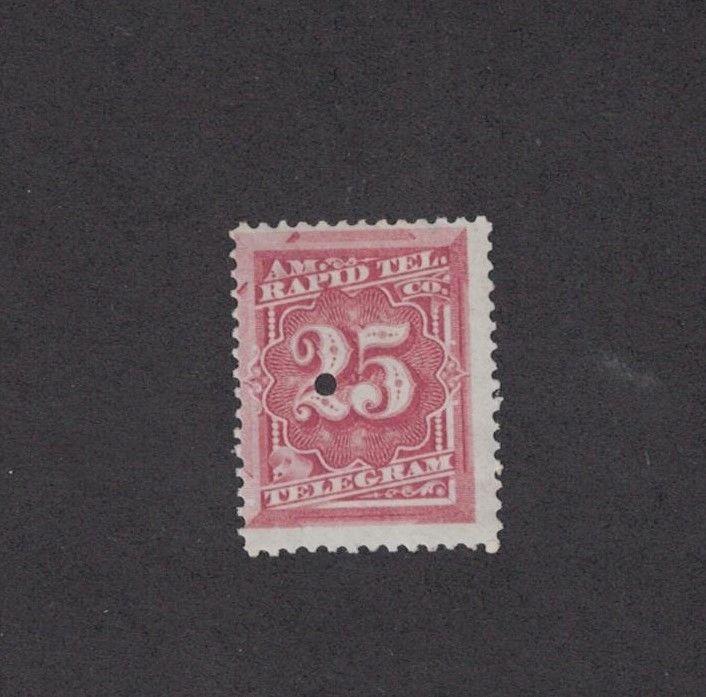 Scott 1T7 Telegraph Stamp. Single  Punched.   #02 1T7