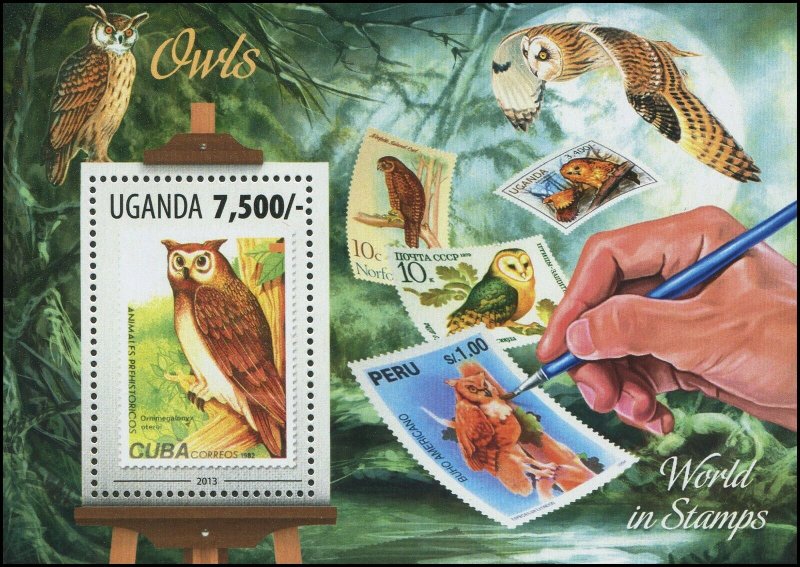 Uganda 2013 Sc 2081 Birds Owl CV $6.25