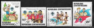 Central African Republic #497-500  Boy Scouts    (U) CV $3.00