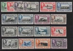 FALKLAND ISLANDS 1938 KGVI Pictorial set ½d-£1. MNH **.