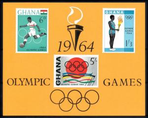 [92047] Ghana 1964 Olympic Games Tokyo Football Imperf. MNH