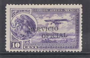 Mexico Sc CO30 MLH. 1934 10c Air Mail, counterfeit Official overprint