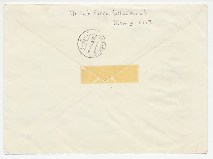 Registered cover / Postmark Czechoslovakia 1968 Mosaic - St. Peter