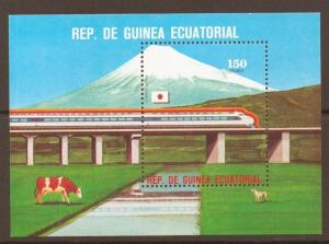 EQUATORIAL GUINEA Mi1368 1987 LOCOMOTIVES MNH