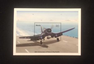 O) NEVIS, PLANE, PEACE IN THE PACIFIC, MNH