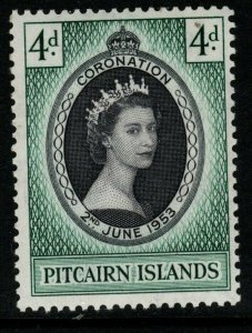 PITCAIRN ISLANDS SG17 1953 CORONATION MNH