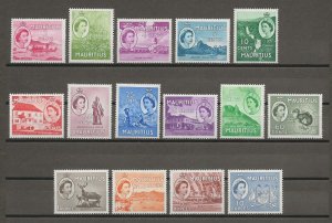 MAURITIUS 1953/58 SG 293/306 MNH