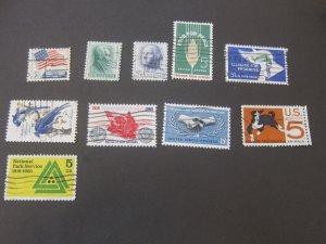 United States 1963 Sc 1208-9,13,31,34,41,61,66,1307,1314 FU 