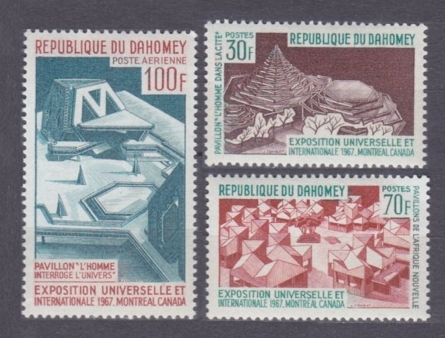 1967 Dahomey 315-317 EXPO- 1967 in Montreal 4,50 €