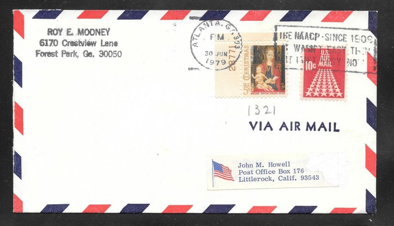 Just Fun Covers #1321,C72 on Air Mail Cover Atlanta GA. JUN/30/1979 (my4327)