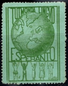 Vintage Esperanto Poster Stamp Global Language Esperanto