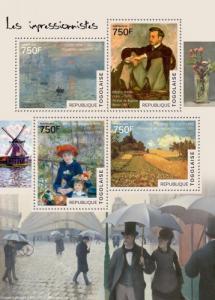 TOGO 2014 SHEET IMPRESSIONISTS ART PAINTINGS tg14513a