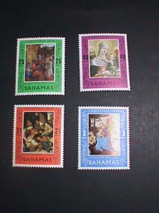 ​BAHAMAS STAMP:1976 SC#394-7 CHRISTMAS PAINTINGS STAMPS MNH SET. VERY FINE